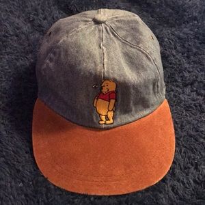 Suede and denim Winnie The Pooh hat
